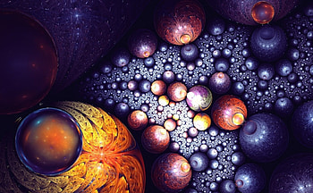 Abstract, blue, planet, texture, luminos, orange HD wallpaper