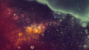 Space, stars, galaxy, moon HD wallpaper