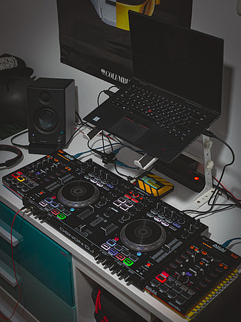 Dj, Music, Notebook, Wires, Wire, Laptop, Equipment, Setup, Setap HD phone wallpaper
