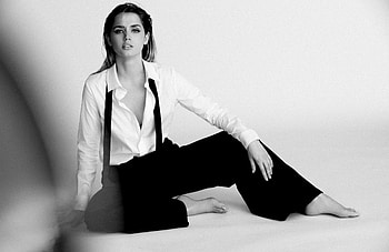 Ana De Armas, Celebrity, Actress, Black & White, Cuban, Monochrome HD wallpaper