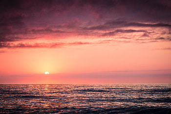 Seawater Sunrise Sunset Water, sea, sunrise, sunset, nature HD wallpaper