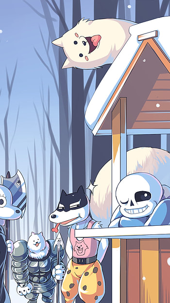 Snowdin, Sans (Undertale), video game, Undertale HD phone wallpaper