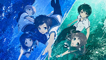 Nagi No Asukara, Anime, Underwater, School Uniform, Group HD wallpaper