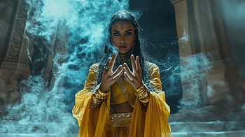 Enigmatic Djinn: A Stunning Ultra, djinn, magic, fantasy, mystic, woman HD wallpaper