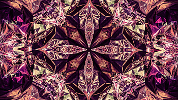 Kaleidoscope, Shapes, Pattern, Abstraction, Purple, Green, Art Abstract HD wallpaper