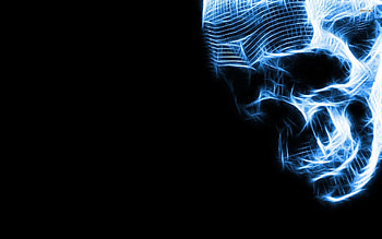 pics of skulls | Blue Skulls On Fire | THE GREATEST SKULLS . HD wallpaper