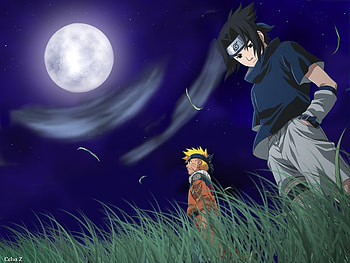 naruto and sasuke, sasuke, foes, naruto, friends HD wallpaper