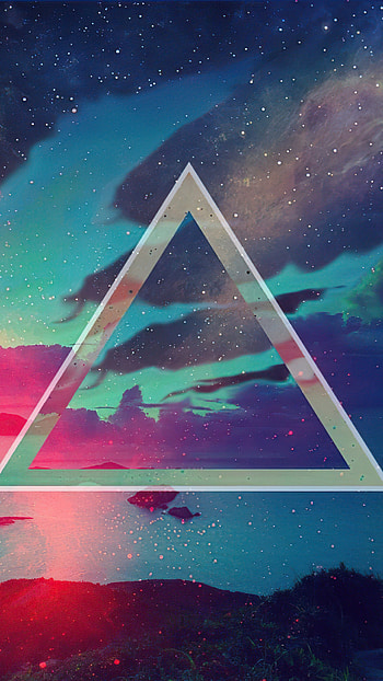 Triangle, Sky, Geometry, Abstract HD phone wallpaper