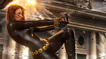 Black Widow Killing The Enemies, black-widow, 2021-movies, movies, behance HD wallpaper