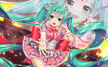 Hatsune Miku, concert, Vocaloid, manga, Vocaloid characters, blue hair, Hatsune Miku Vocaloid HD wallpaper