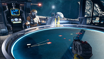 Jump Space: Tactical Bridge —, video game, spaceship interior HD wallpaper