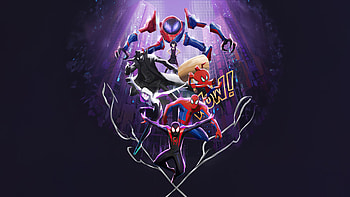 Empowering Spider Verse, spiderman-into-the-spider-verse, superheroes, spiderman, animated-movies, artwork, digital-art, art, spiderman-noir, gwen-stacy, spiderman-2099 HD wallpaper