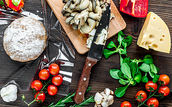 Food Preperation, preperation, tomato, mushroom, cheese, food HD wallpaper