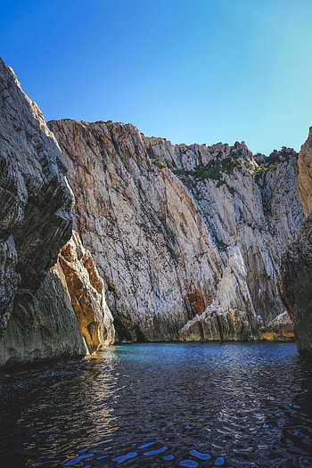 Nature, Sky, Mountains, Rocks, Lake, Cliff HD phone wallpaper