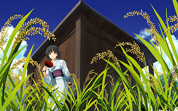 Amagami, japanese, kimono, yukata, simulation, dating, dress, fern, traditional, nagasaki, wheat, ai HD wallpaper