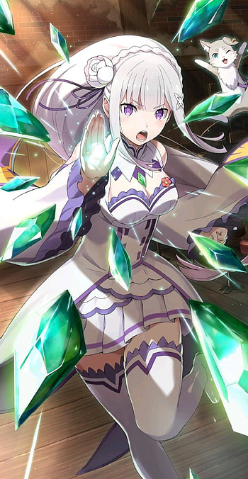 Re zero Emilia, emilia battel, rezero, rezero emilia, anime HD phone wallpaper