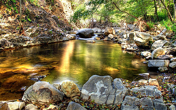 Nature, Water, Stones, Lake, Clearances, Gaps HD wallpaper
