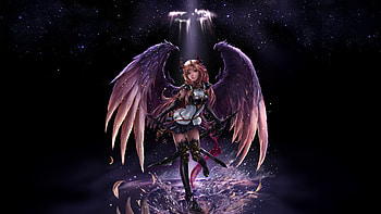 Dark Angel Olivia, fantasy-girls, wings, angel, artist, artwork, art, digital-art, deviantart HD wallpaper