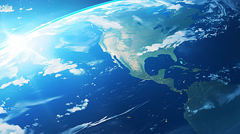 Anime Style Earth from Space - USA View, Anime, Earth From Space, earth, United States HD wallpaper