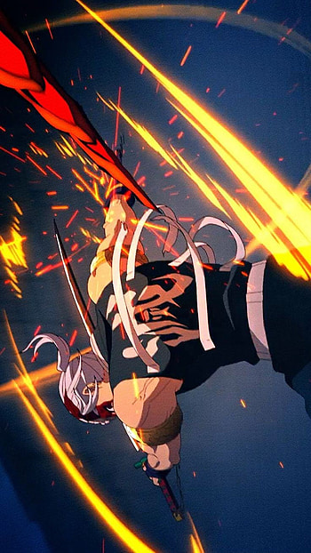 Uzui fight, heat, red, slayer, tengen, demon, anime HD phone wallpaper