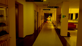 Mikunga is Following You, dark, corridor HD wallpaper
