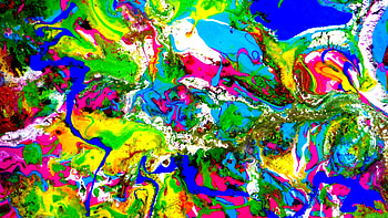 Colorful Paint Mixing Stains Abstract HD wallpaper