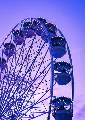 Violet, Miscellanea, Miscellaneous, Design, Construction, Purple, Ferris Wheel HD phone wallpaper