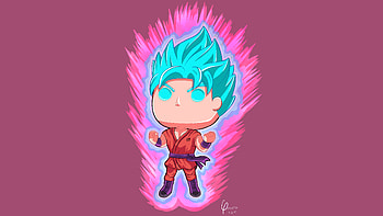 Goku, anime boy, dragon ball super, anime, minimal, artwork HD wallpaper