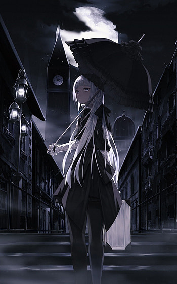 Dark Cool Anime Girl, Kawaii Dark Anime HD phone wallpaper