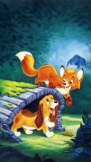 The Fox, The Hound, , Animation HD phone wallpaper