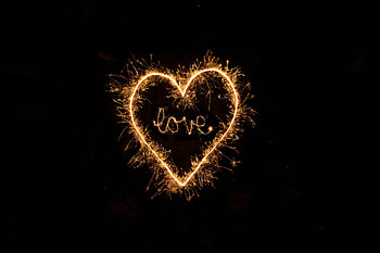 Love, fireworks, minimal HD wallpaper