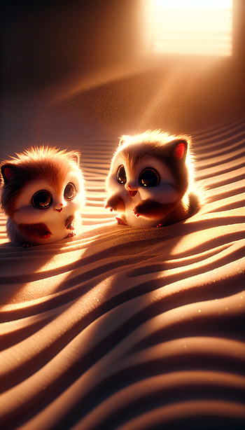 Cute Companions: Adorable for Your Screen, cute, raccoon, Digital Art, fluffy HD phone wallpaper
