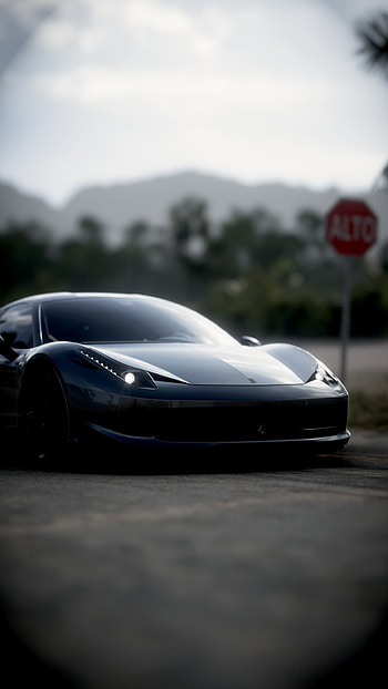 Forza Ferrari Grey_3, cloud, sky, , games, cars supercars , horizon 5, grey HD phone wallpaper