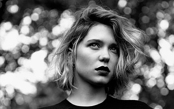 Lea Seydoux, portrait, monochrome, french actress, hoot, french star, french fashion model, beautiful women HD wallpaper