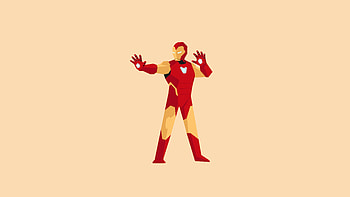 Iron Man Iconic, iron-man, superheroes, artwork, digital-art, minimalism, deviantart HD wallpaper