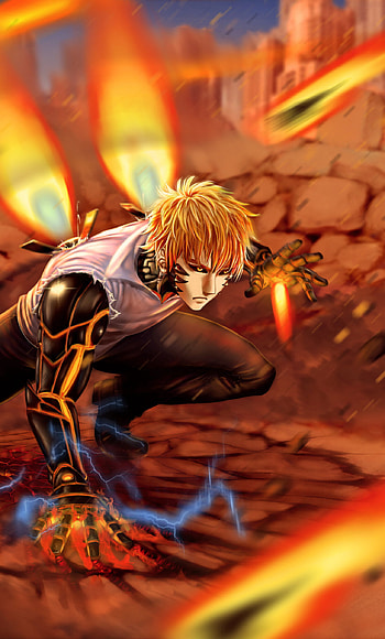 One-Punch Man, Blonde Genos' , background HD phone wallpaper