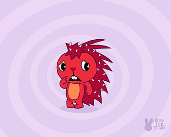 Flaky, strawberry, cute, tree, red, porcupine, happy, shy, friends HD wallpaper