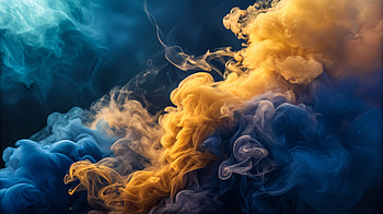 Vibrant Smoke Waves: A Burst of Colorful Energy, smoke, colors, Abstract, cloud HD wallpaper