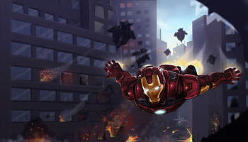 Iron Man Coming, iron-man, superheroes, digital-art, artwork, deviantart HD wallpaper
