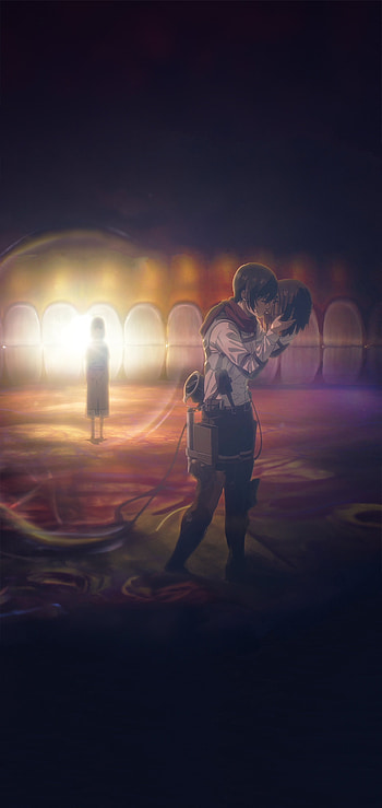 Attack on Titan Eren and Mikasa, Eren Yeager, Mikasa Ackerman, Anime, Attack on Titan, Eren & Mikasa HD phone wallpaper