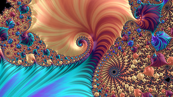 Trippy Psychedelic Fractal, trippy, psychedelic, trance, orange (Color), blue, Abstract, fractal, abstract blue HD wallpaper