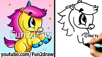 How to Draw Cartoon Animals : How to Draw an Unicorn - Cute Drawings - Fun2draw - YouTube HD wallpaper