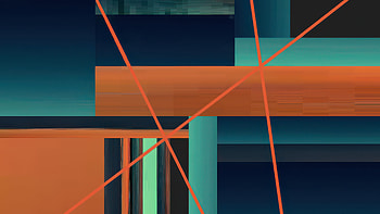 Geometric Abstract With Teal Orange Blocks And Red Lines, geometric, abstract, teal, orange, red, lines, artist, artwork, art, digital-art, deviantart HD wallpaper