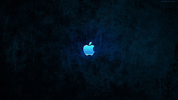 pics blue dark apple logo background HD wallpaper