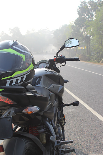 Bajaj Pulsar NS 160, motorcycle, mirror HD phone wallpaper