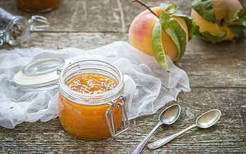 Food, Tablewares, Jam, Peach HD wallpaper