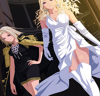 Rosario Vampire, blonde, anime, cg, pretty, girls, vampire, manga HD wallpaper