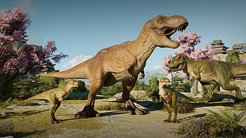 Tyrannosaurus Rex Rises — Jurassic World Evolution 3 Ultra, video game, Jurassic World Evolution 3, Tyrannosaurus Rex HD wallpaper