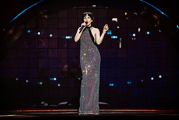 Monika Liu, Lithuanian singer, Television footage, Eurovision performance HD wallpaper