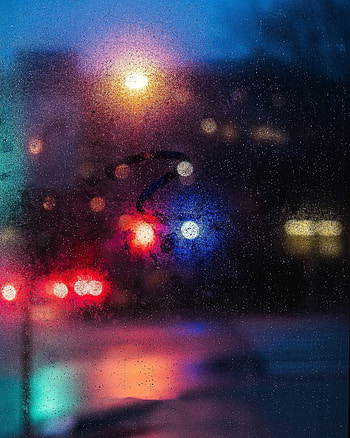 Glass, question mark, bokeh, drops, blur HD phone wallpaper